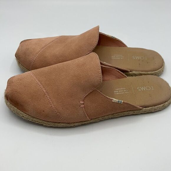 TOM’S Pink Suede Nova Espadrilles Loafer Mule-8 - Picture 4 of 9